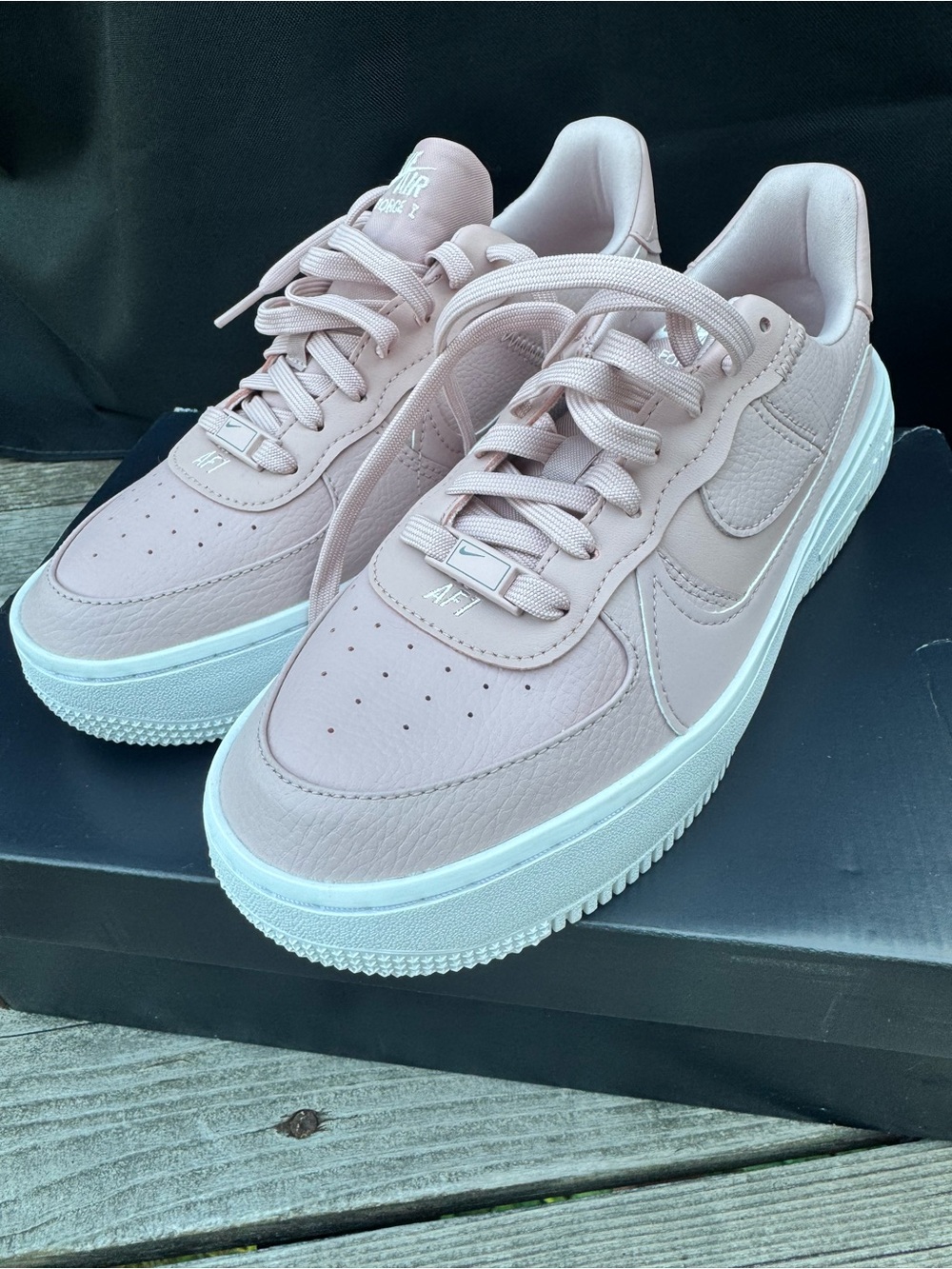 Nike Women’s PLT.AF.ORM Air Force 1s Pink Oxford 8.5